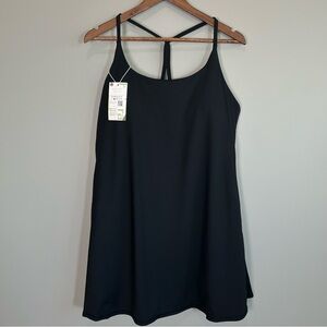 NWT Halara In My Feels Black Athletic Dress w/ Shorts Women's Plus Size 1XL